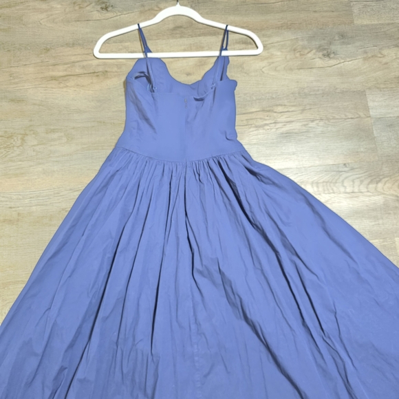 Navy Blue Sleeveless Gathered Waist Maxi Dress - Picture 8 of 13